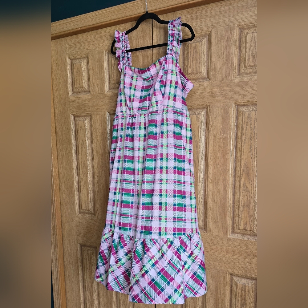 Torrid Mini Poplin Tiered Ruffle Strap Dress
